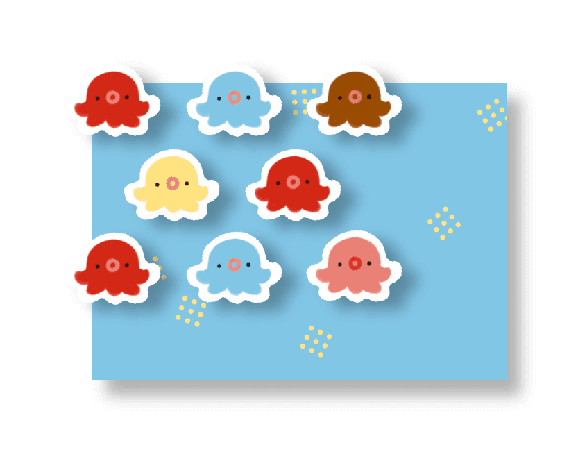 Flat art uploaded to the sticker sheets tool